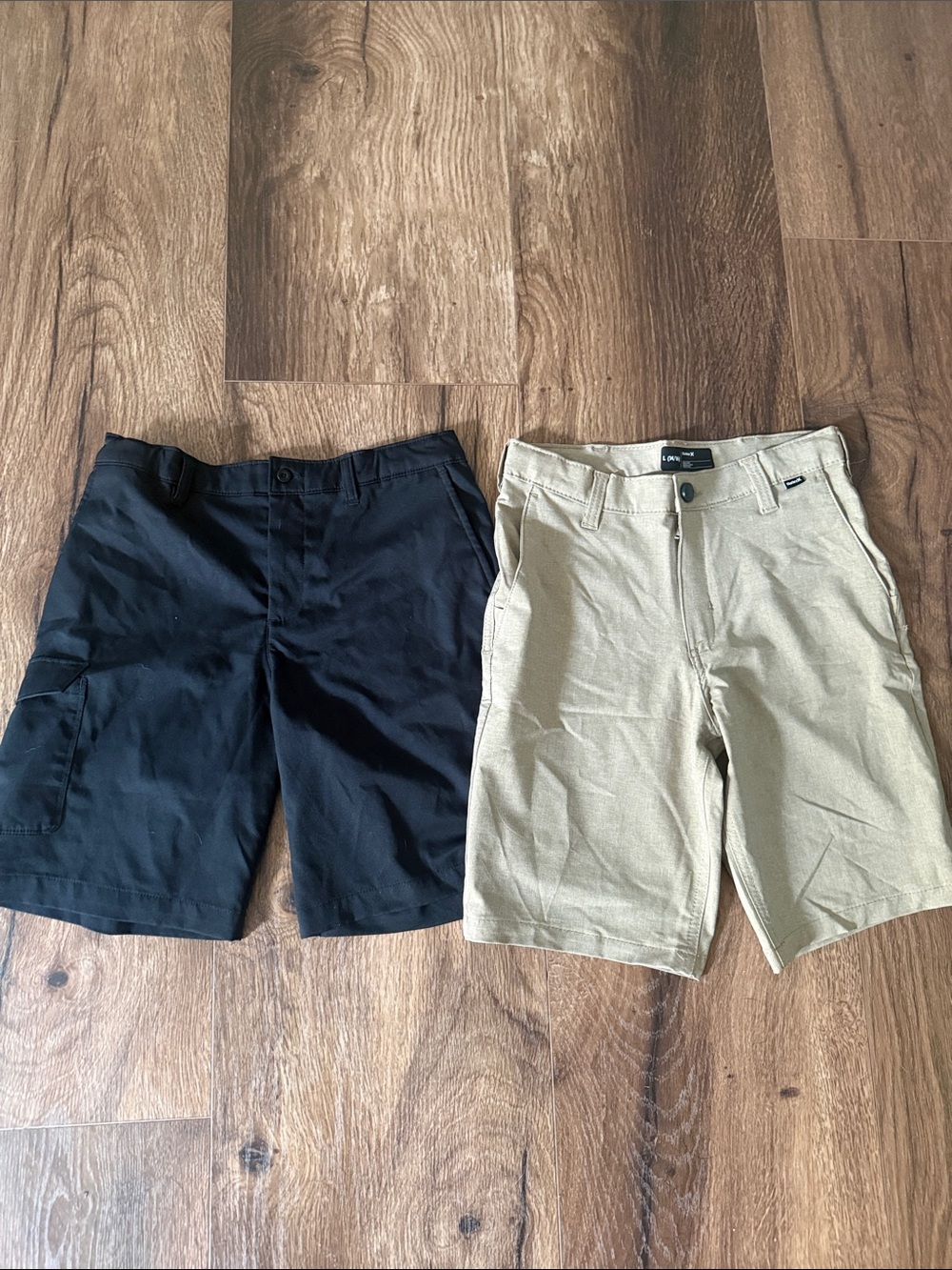 Boys dry fit uniform Stretch Shorts - Black, Tan